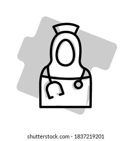 Ilustración Ilustración Vector gráfico del icono de enfermería