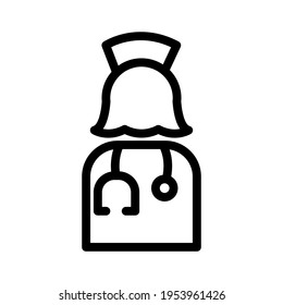 Illustration Vector graphic of nurse icon