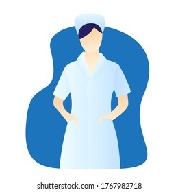 Illustration vector graphic of nurse. Perfect to use for content about hospital and health.