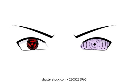 illustration vector graphic of  Obito Eyes