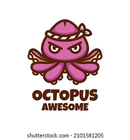 Illustration, Vektorgrafik von Octopus, gut für Logo-Design