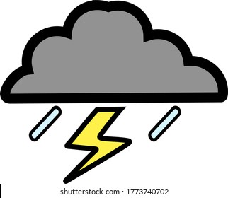 illustration vector graphic ofblack clouds that show stormy weather, perfect for weather prediction design materials, etc.