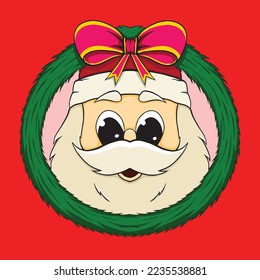 illustration vector graphic off santa claus 