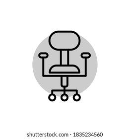 Illustration Vector graphic of office chair icon