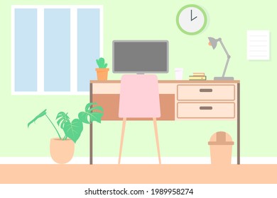 Illustration, Vektorgrafik von Büroräumen