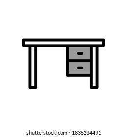 Illustration Vector graphic of office table icon