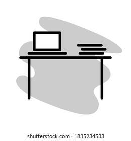 Illustration Vektorgrafik des Bürotisches Symbol