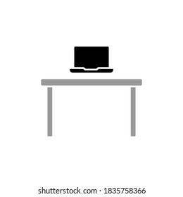 Illustration Vector graphic of office table icon
