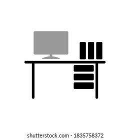 Illustration Vector graphic of office table icon