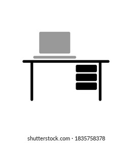 Ilustración Gráfico vectorial del icono de tabla de oficina