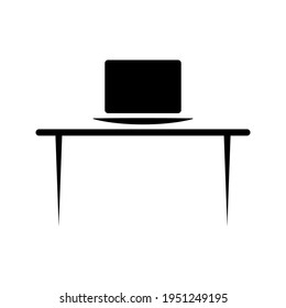 Illustration Vector graphic of office table icon