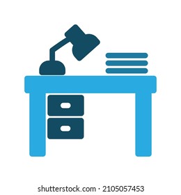 Illustration Vector Graphic of Office Table icon