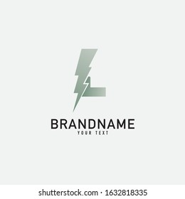 illustration vector graphic ofthe letter L which forms a lightning sign isolated in white background perfect for electrical industry or start-up
