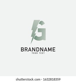 illustration vector graphic ofthe letter G which forms a lightning sign isolated in white background perfect for electrical industry or start-up