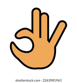 Ilustración Vector Gráfico de Ok, gestos de mano Icono