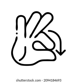 Illustration, Vektorgrafik von OK Symbol. Schwarz-Weiß-Farbe. Gib OK. OK Logos. Einfaches Flachbild. transparenter Hintergrund