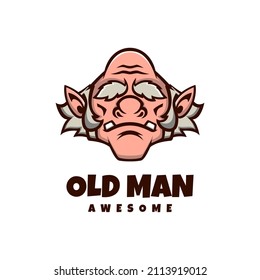 Illustration, Vektorgrafik von Old Man, gut für Logo-Design