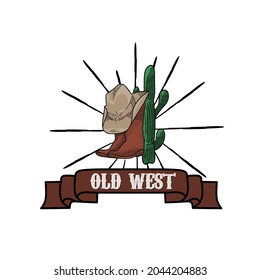 illustration vector graphic of old west suitable for background,banner,poster,etc.