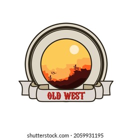 Illustration Vector Graphic of Old West,Desert,Suitable for Background,Banner,Poster,Print Design,etc.