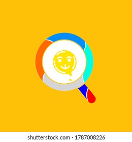 Illustration vector graphic of omelet search engine with background