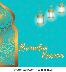 Gráfico vectorial de ilustración en lámpara de linterna, ventana de la mezquita, fondo azul claro y patrón
Perfecto para carteles, tarjetas de felicitación, ramadán, publicaciones en medios sociales, afiches, etc