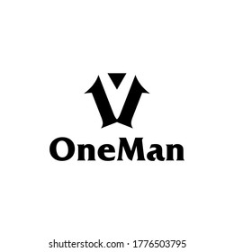 Ilustración Gráfica vectorial del logotipo de un hombre con puntera de cuello y cuello V. Buena relación calidad-precio, barbería, moda, etc.