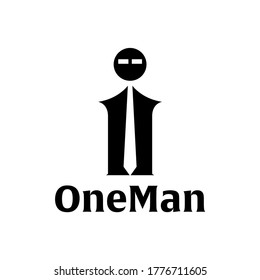 Ilustración Gráfico vectorial del logotipo de la cabeza de una bola de hombre con gafas, empate y tela. Buena relación calidad-precio, barbería, moda, etc.