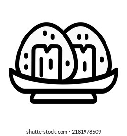 Illustration Vector Graphic of onigiri rice asian food, food sushi nigiri icon