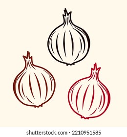 Illustration vector graphic of onion
