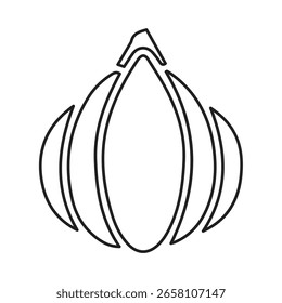 Ilustração vetor gráfico de ícone de linha de cebola