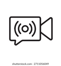 Illustration, Vektorgrafik des Online-Rundfunksignal-Symbols