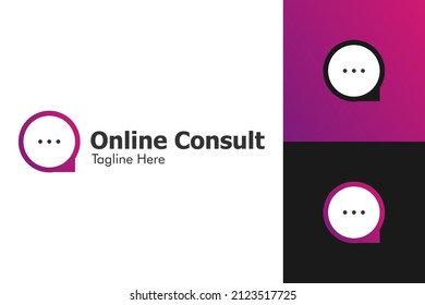 Illustration Vector Graphic of Online Consult Logo. Perfect to use for Technology Company