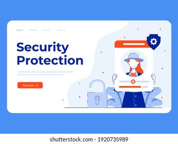 Illustration Vector Graphic of Online Shop, A girl with her secure online shop account, this illustration perfect for website, landing page, app, and banner