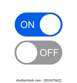 Illustration vector graphic of OnOff Button Icon. The icon color is blue and gray. Great for on off logos. Simple flat image.