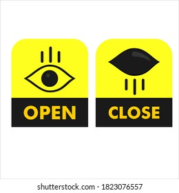 illustration vector graphic of 
open and close, cute and trendy 