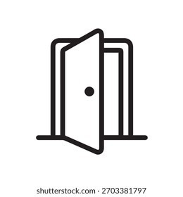 Gráfico vetorial de ilustração do ícone Abrir porta