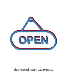 Illustration Vector graphic of Open Sign icon. Fit shop, market, business, store etc.