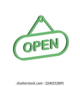 Illustration Vector graphic of Open sign icon. Fit shop, market, business, store etc.