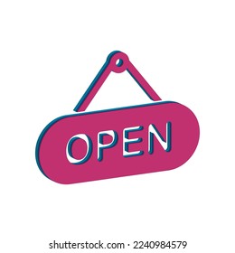 Illustration Vector graphic of Open sign icon. Fit shop, market, business, store etc.