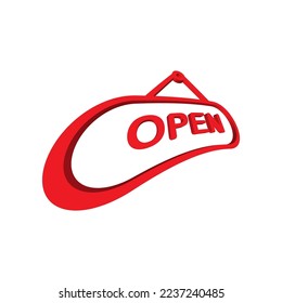 Illustration Vector graphic of Open tag icon. Fit shop, market, business, store etc.