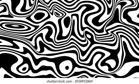 Illustration vector graphic of optical art abstract background liquify lines design. Black and white liquify lines design. Perfect for wall decoration, poster, cover, wedding greeting design etc.
