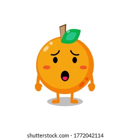 Illustration vector graphic of orange fruit cartoon character