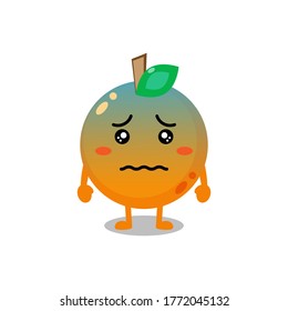 Illustration vector graphic of orange fruit cartoon character