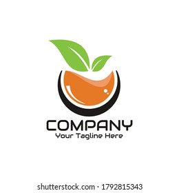 illustration vector graphic of orange fruit with leaf, perfect for juice, drink fruit, food, vegetable, organic, nature, etc.