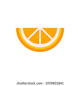 illustration vector graphic of orange fruit slices, isolated on white background