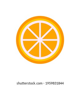 illustration vector graphic of orange fruit slices, isolated on white background