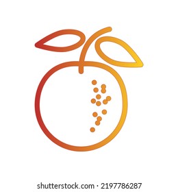 Illustration Vektorgrafik von Orange Frucht Symbol. Geeignet für Vitamin, Bio, gesund, Vegan, Saft etc.
