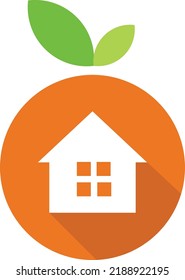 Illustration vector graphic Orange Home, good for logo, flyer, magazine, T-Shirt, website, etc. (Editable Version)
