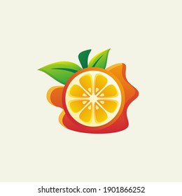 Illustration vector graphic of Orange juice logo. Fresh drink symbol. Design inspiration. Fit to your Business or cafe 