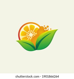 Illustration vector graphic of Orange juice logo. Fresh drink symbol. Design inspiration. Fit to your Business or cafe 